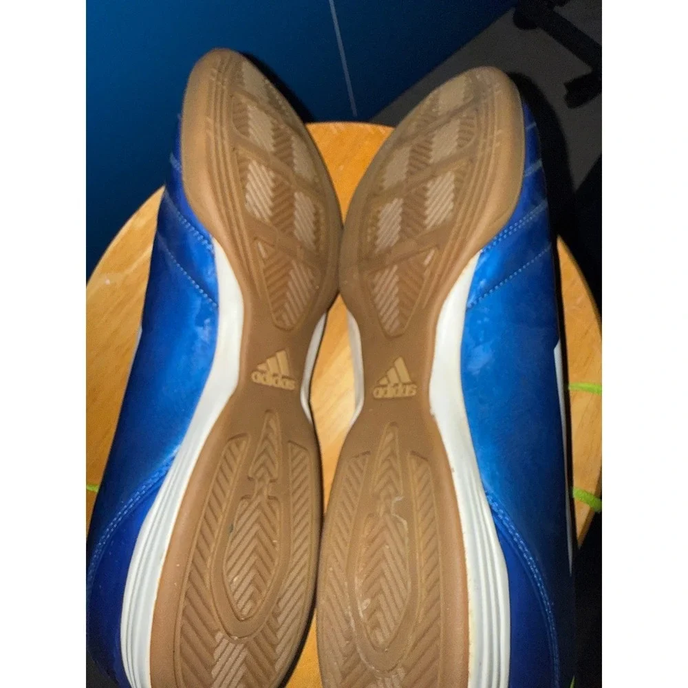 Adidas F50 Adizero Indoor Soccer Shoes Blue‎ Lime Green Adiprene Sneakers Mens